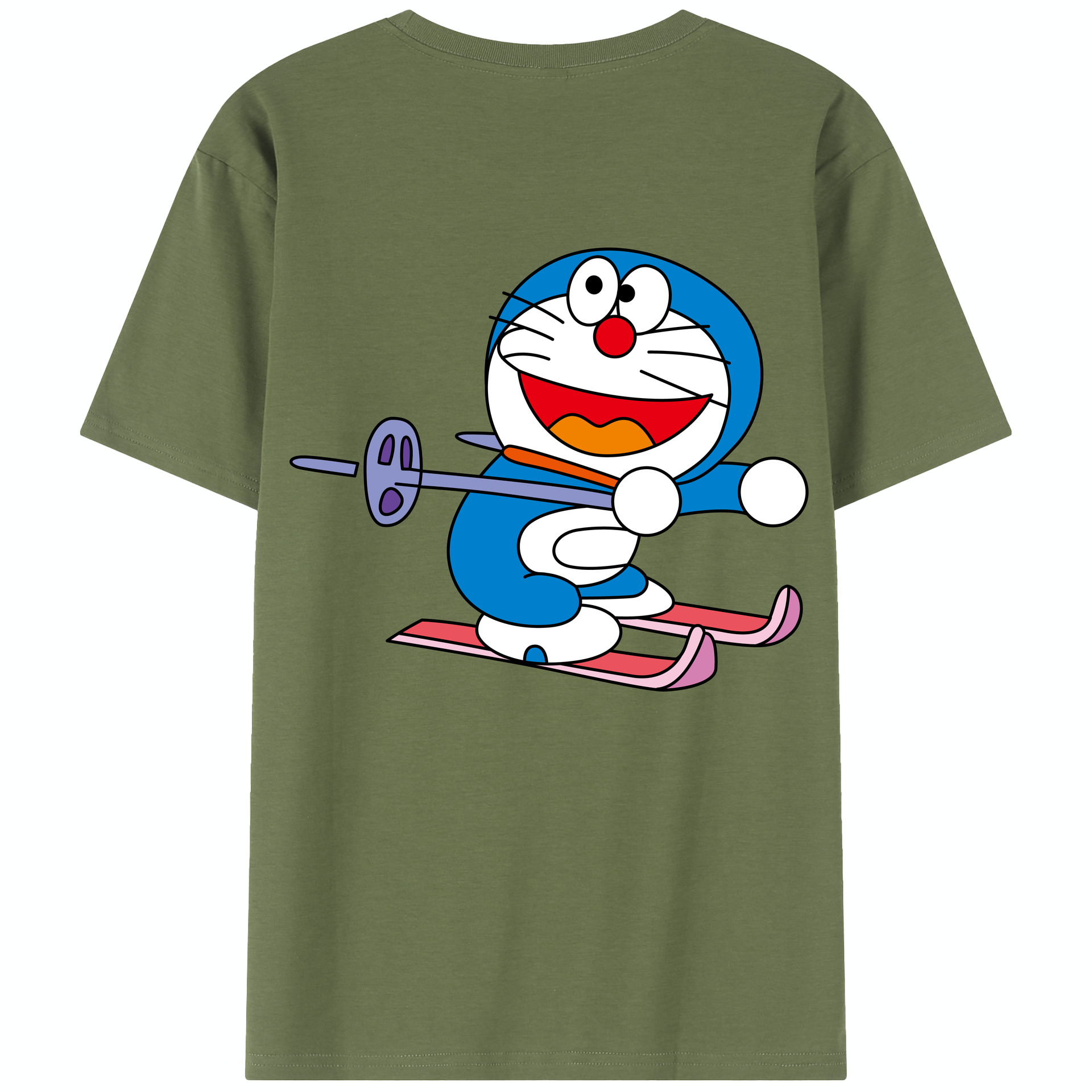 （画像用） ドラえもん Doraemon 綿100％半袖Tシャツ（背面プリント）